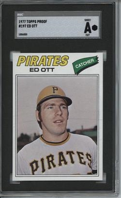 1977 Topps #197 Ed Ott 9 card progressive proof.